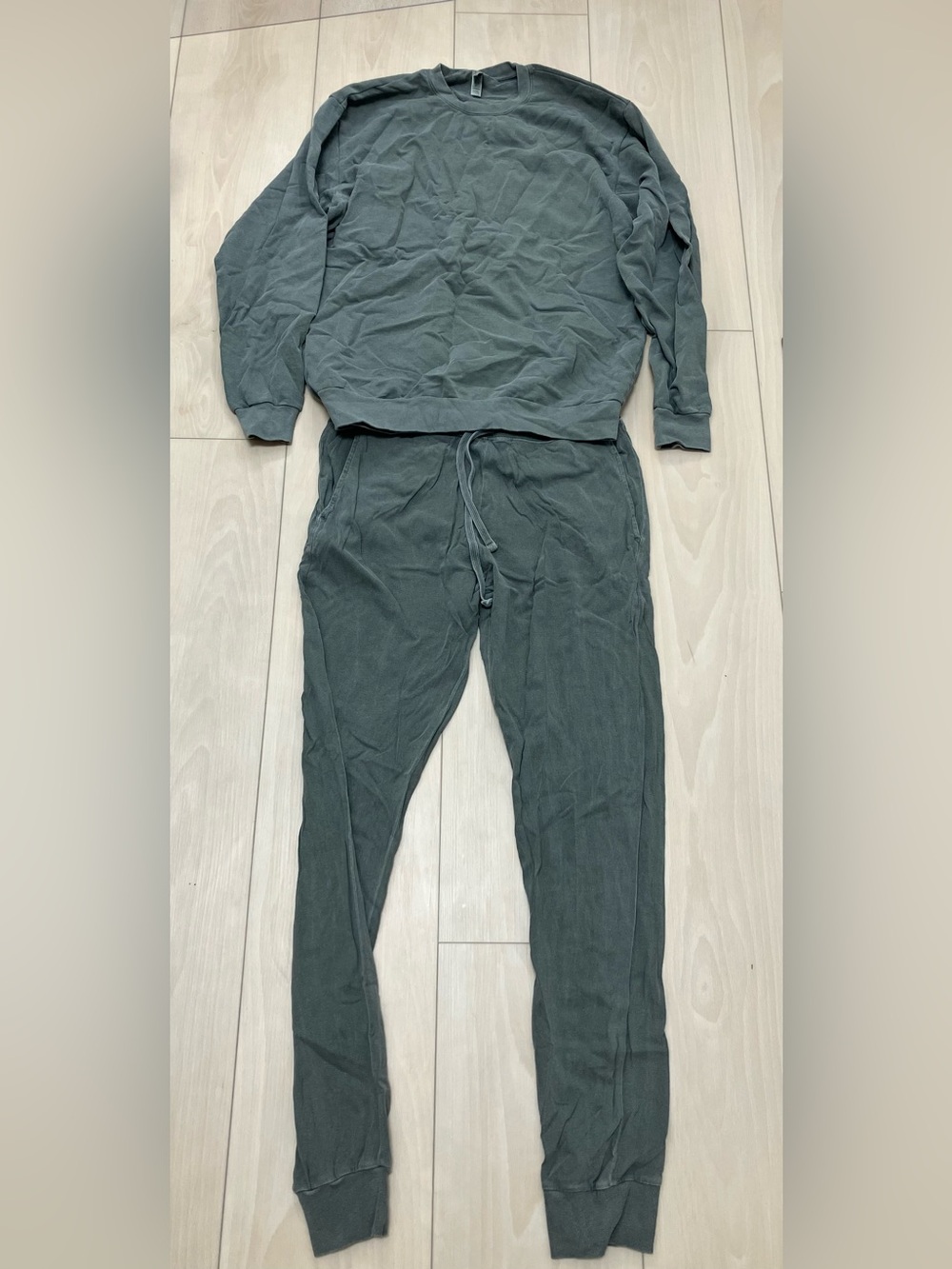 American Apparel Two-Piece Lounge Set Deep Green - French Terry Collection